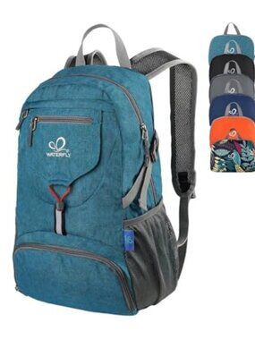 WATERFLY Hiking Backpack 20L Foldable Lightweight Nylon Daypack for Outdoor